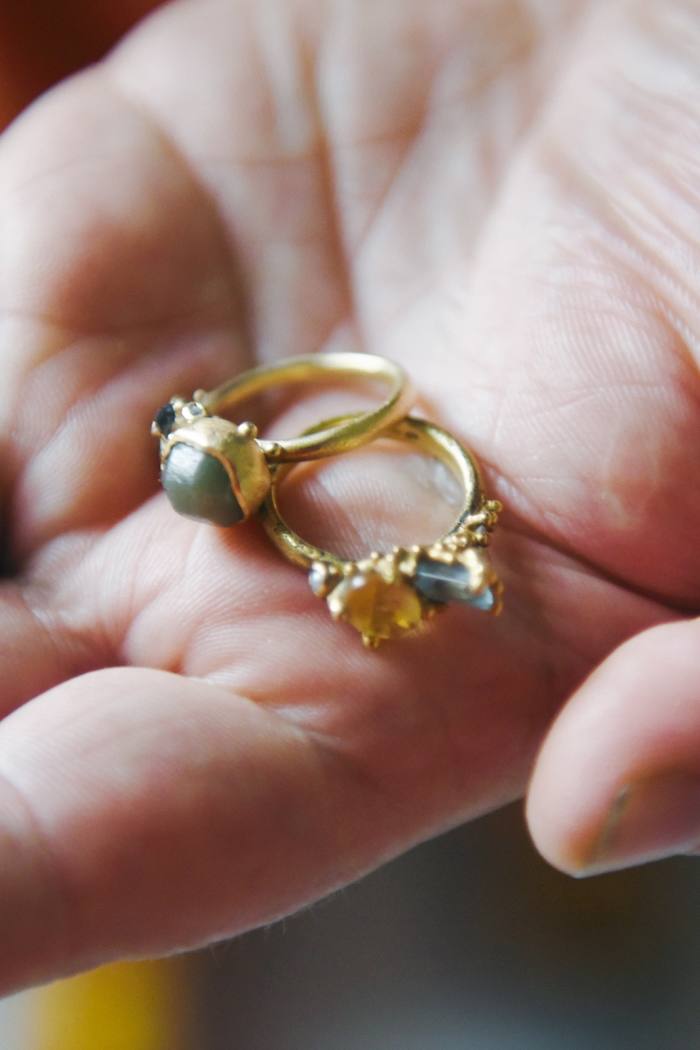 He bought these Ruth Tomlinson rings as a gift for his wife