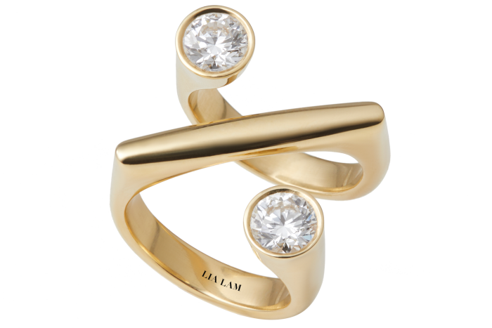 Lia Lam gold and diamond 100 Per Cent ring, POA
