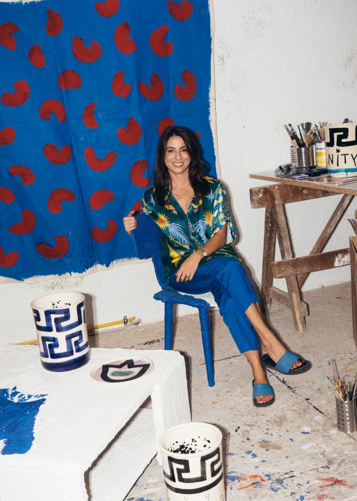 Alexandra Manousakis in her studio