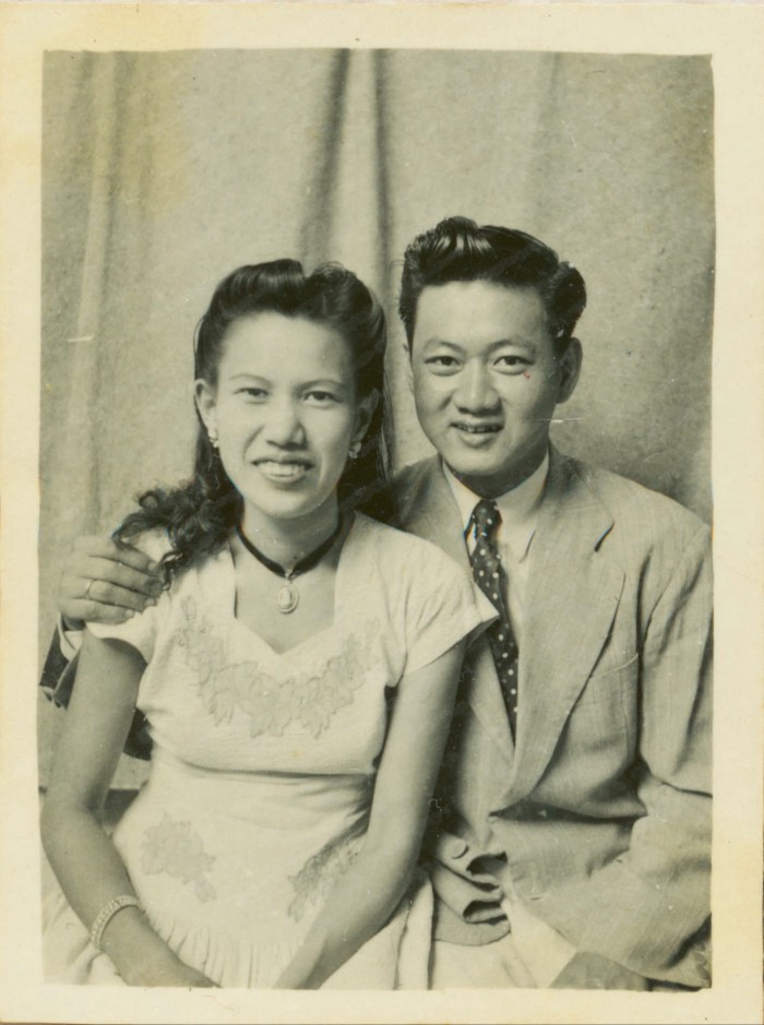 Margaret and her husband Liong as a young couple