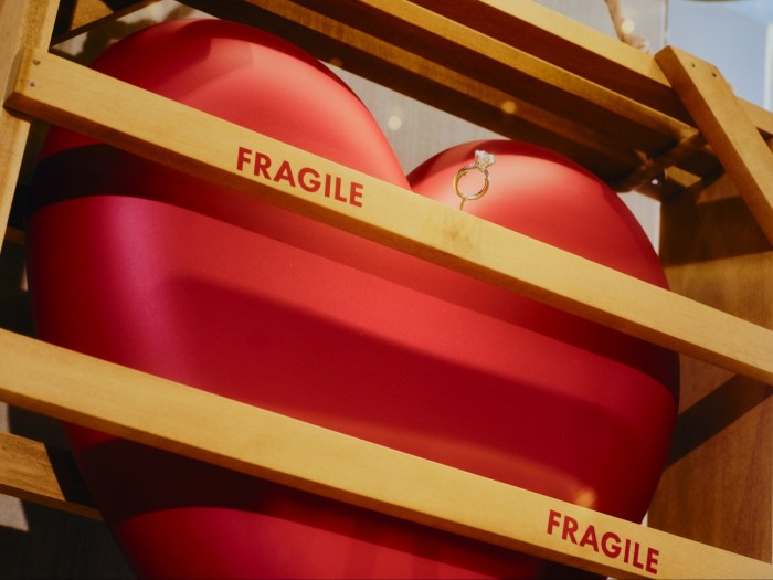 Fragile Heart, 1987, a Valentine’s Day display by Gene Moore