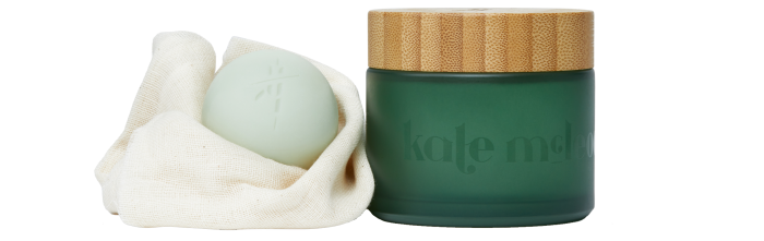 Kate McLeod Balance Face Stone solid moisturiser with bamboo packaging, $68