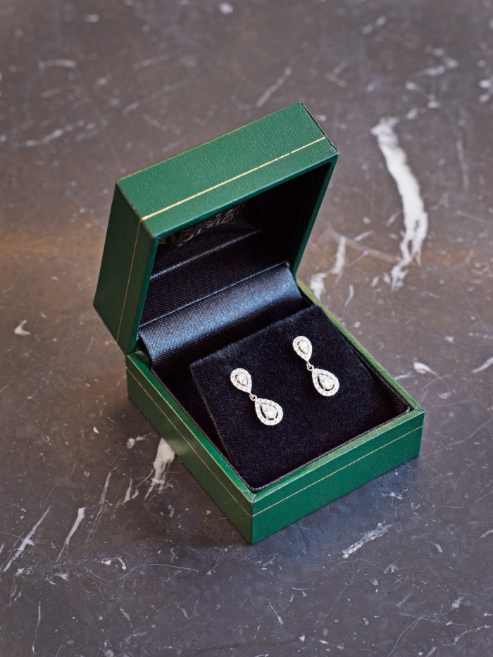 Kling’s vintage diamond drop earrings from Kaplans