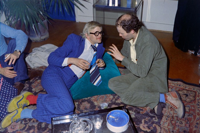 The inspiration: David Hockney at a party in New York in 1972
