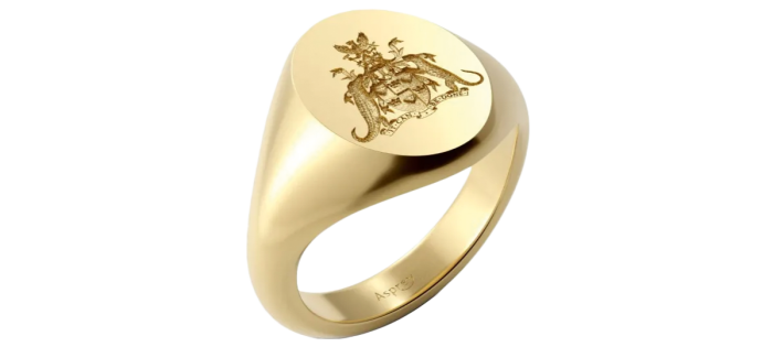 Asprey gold signet ring, from £2,150