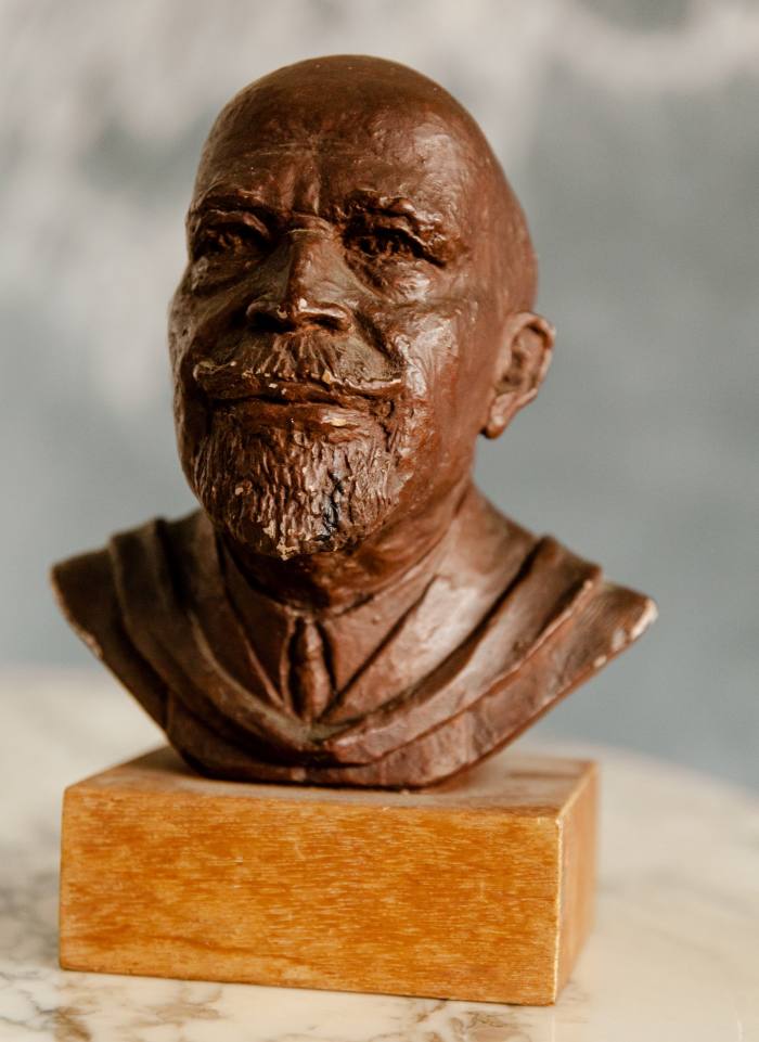 Golden’s bust of WEB Du Bois by Inge Hardison