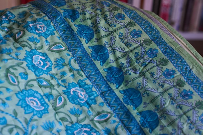 The Jaipur quilt that Archer brought home from India