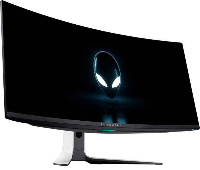 The curved screen of the Alienware AW3423DW monitor, $1,299
