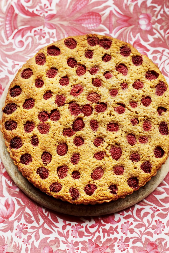 Raspberry and frangipane tart