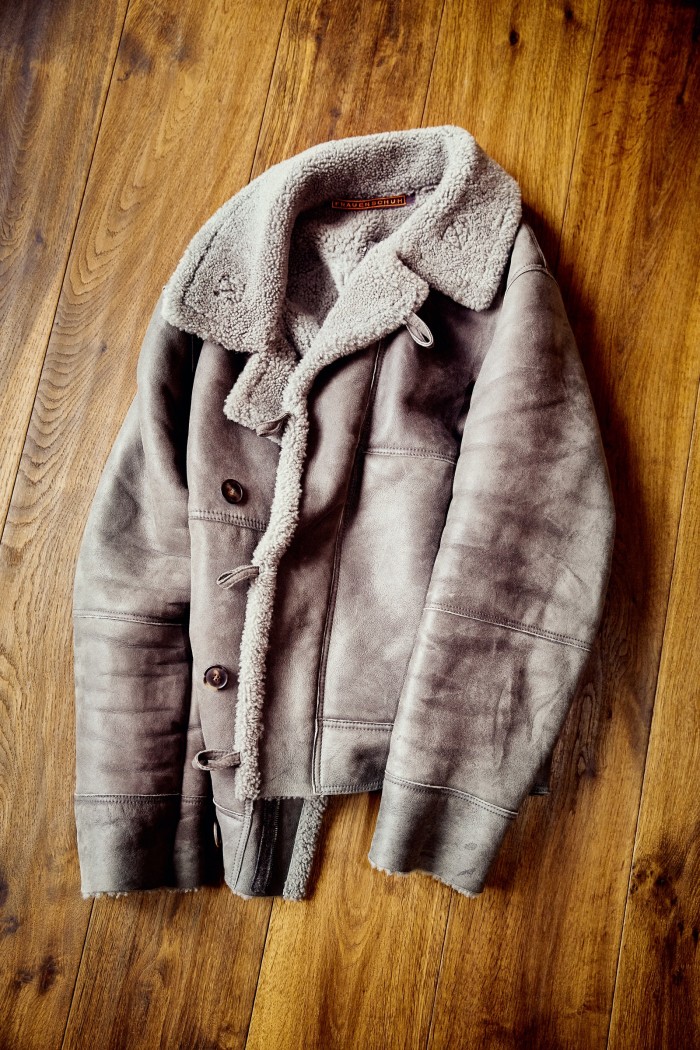 One of his two shearling leather jackets by Frauenschuh