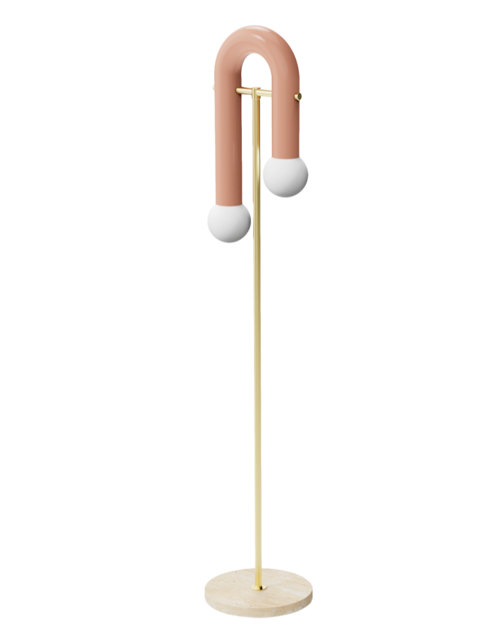 Utu Lamps metal, brass and marble Pyppe floor lamp, €921