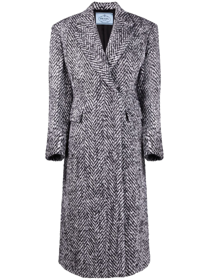 Prada wool-mix herringbone coat, £3,278