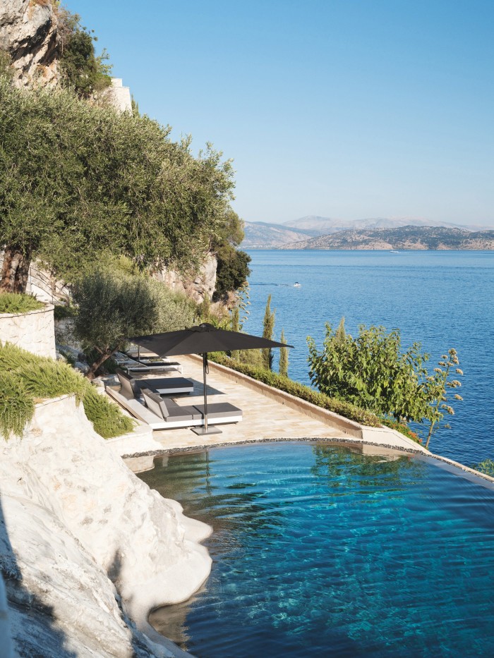 The pool at Niris villa, Corfu