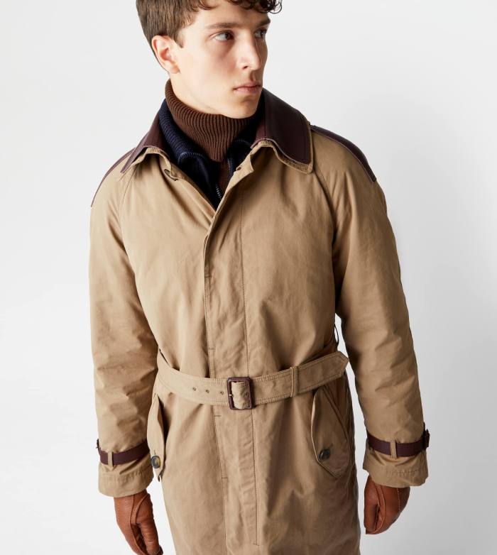 Tod’s canvas and leather trench coat, £3,300