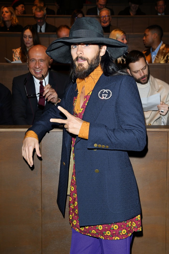 Jared Leto at Milan Menswear Fashion Week, January 2020