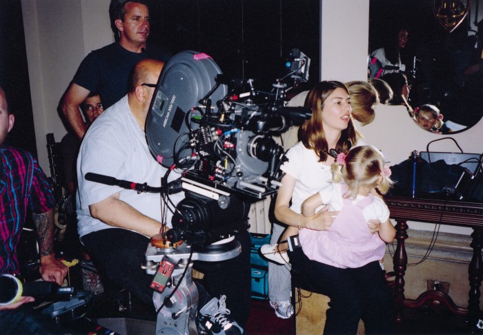 Coppola with her daughter Romy on the set of Somewhere
