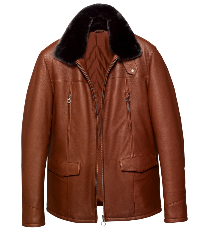 Seraphin deer-leather and nutria-collar Townsman jacket, €4,500