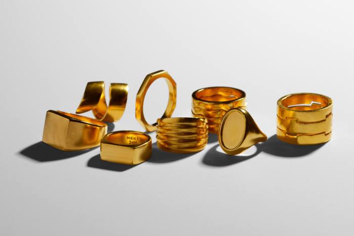Mene gold rings, from $720