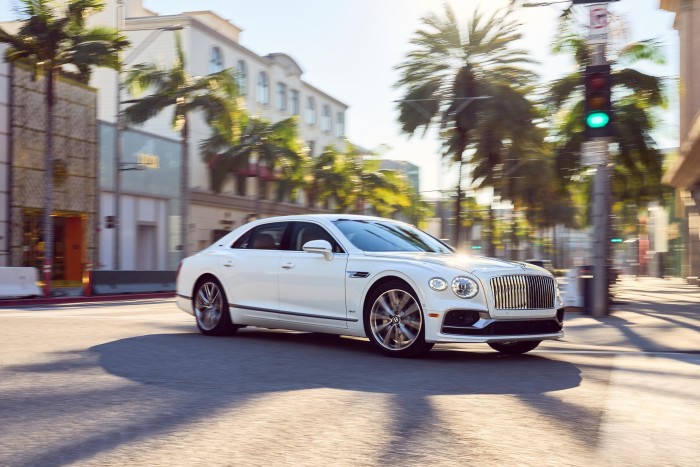 The new Bentley Flying Spur Hybrid, expected to cost from £180,000