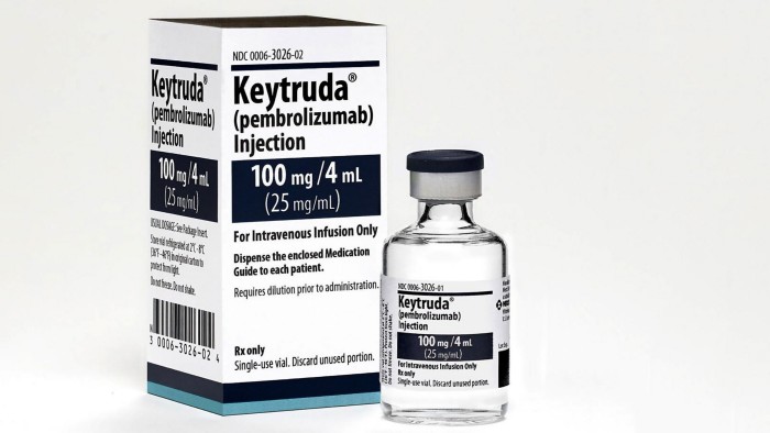 Bottle and package of Merck’s Keytruda