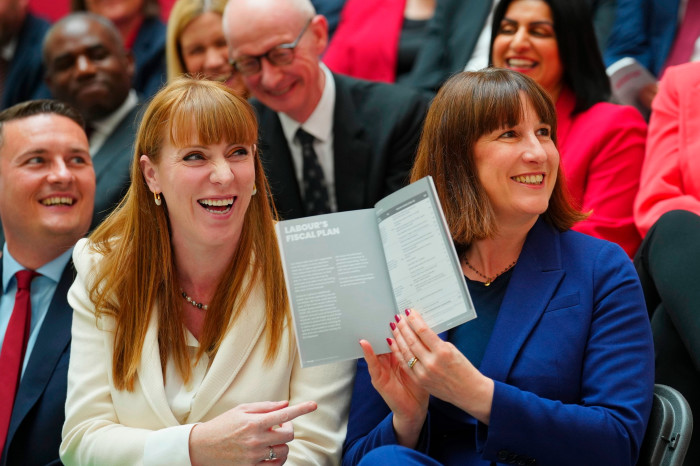 Shadow deputy prime minister Angela Rayner and shadow chancellor Rachel Reeves