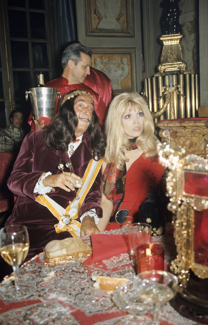 Salvador Dalí and Amanda Lear at the Baron de Redé’s Oriental Ball in 1969