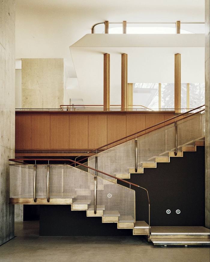 A staircase and upper floor in Toronto’s Integral House