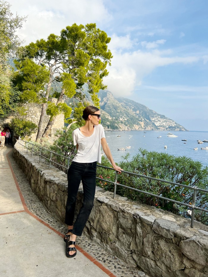 The author in Positano on the Amalfi Coast