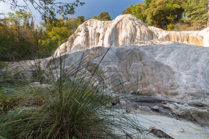 Calcium carbonate formations at the Bagni San Filippo in Tuscany