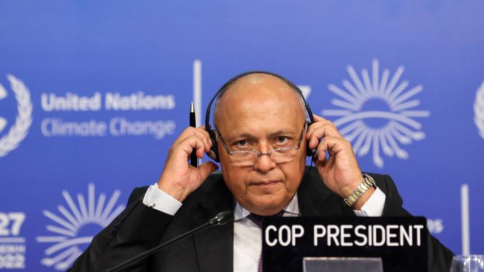 Egyptian foreign minister and COP27 president Sameh Shoukry