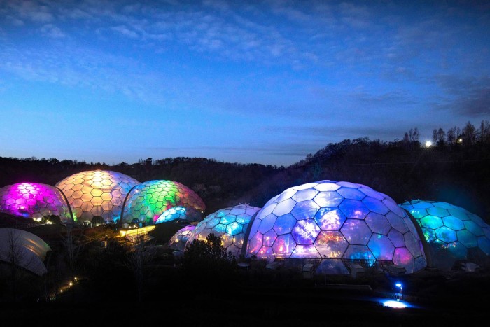 The Eden Project’s biomes lit up for Christmas