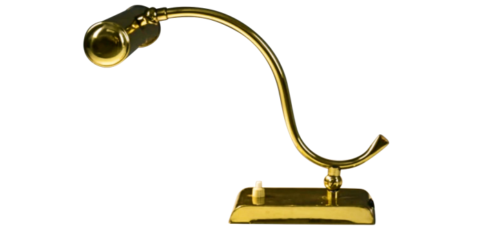 1970s vintage brass piano lamp, €380, vntg.com