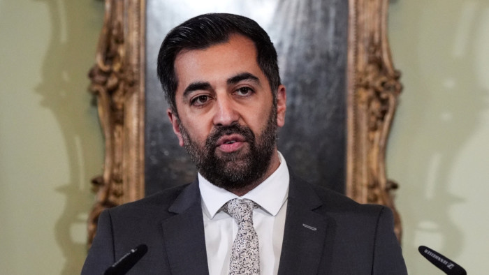 Humza Yousaf announces his resignation at Bute House in Edinburgh