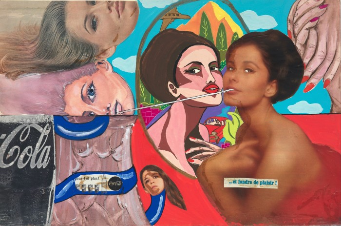 Et Fondre de Plaisir! by Evelyne Axell – a mixed-media collage from 1964