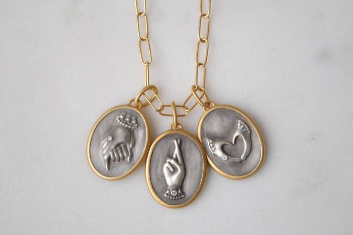 Annoushka gold and silver Helping Hands pendant, £350