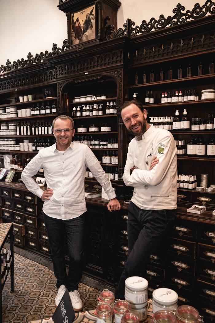 Richard König, left, and Alexander Ehrmann in their shop