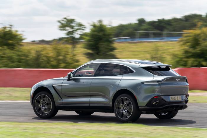 As well as in a forest, the author put the DBX through its paces on Silverstone’s Stowe Circuit