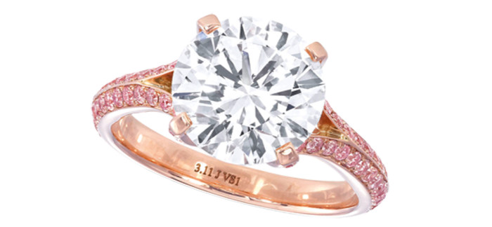 Graff rose-gold, white- and pink-diamond Legacy ring, POA