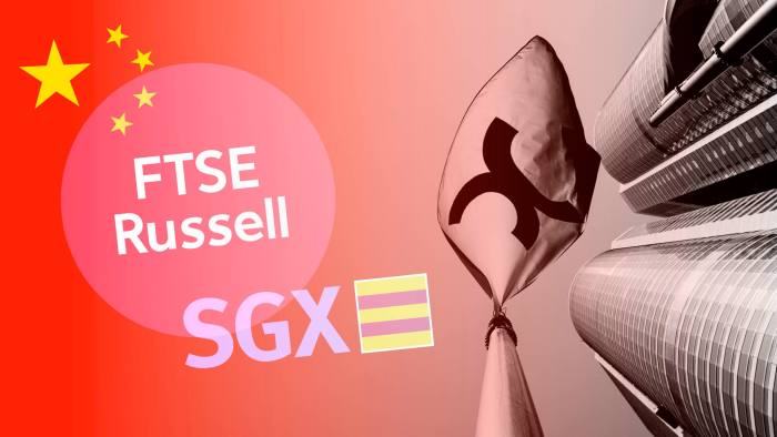 FT Montage of the FTSE Russell and SGX logos 