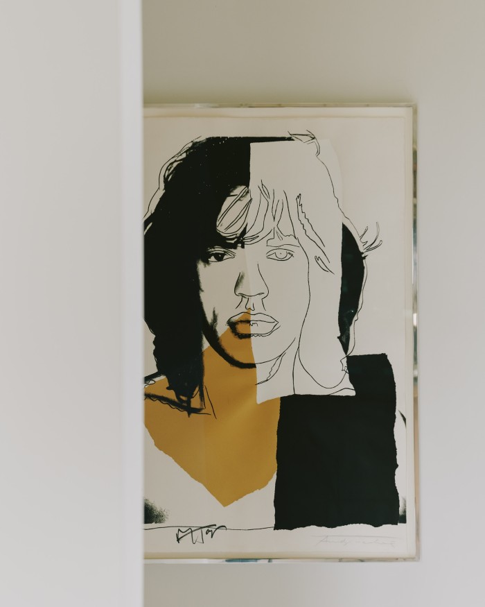 An Andy Warhol silkscreen of Mick Jagger