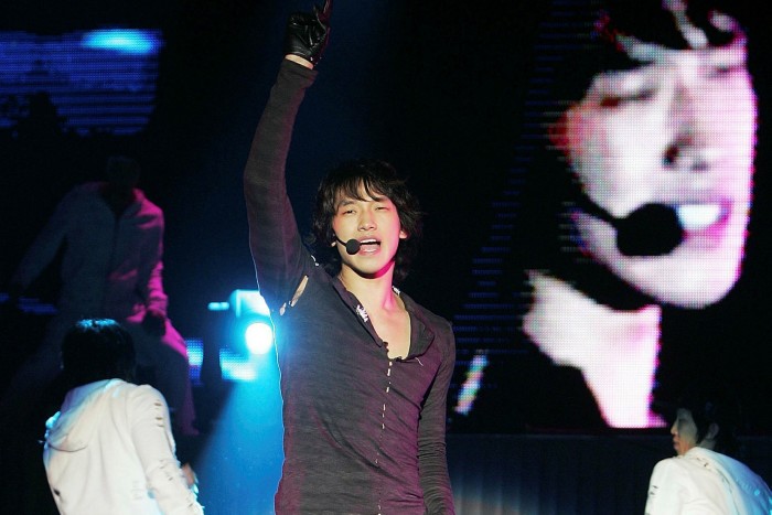 Singer Rain performs during a sold-out show at Madison Square Garden in New York in 2006