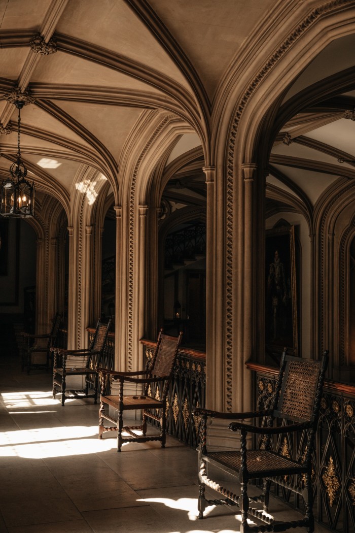 A cloister overlooking the main hall