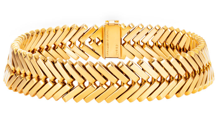 Van Cleef & Arpels 18ct-gold Chevron bracelet, 20th century, £11,500