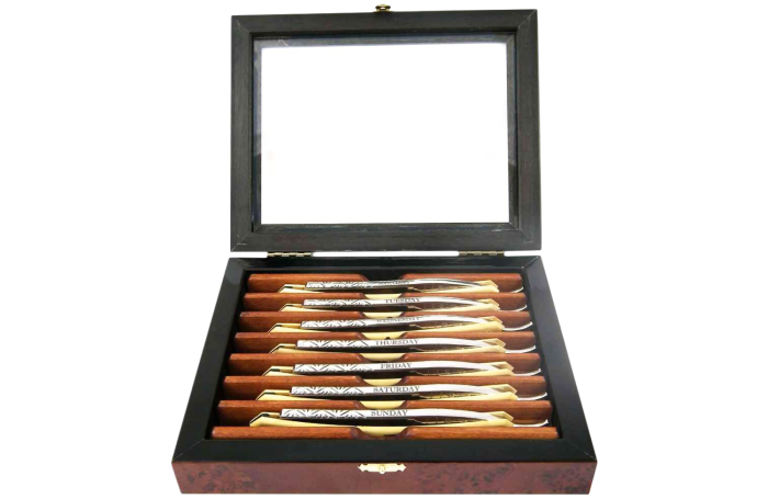 Thiers-Issard Le Chasseur 5/8s seven-day set, £1,878, executive-shaving.co.uk