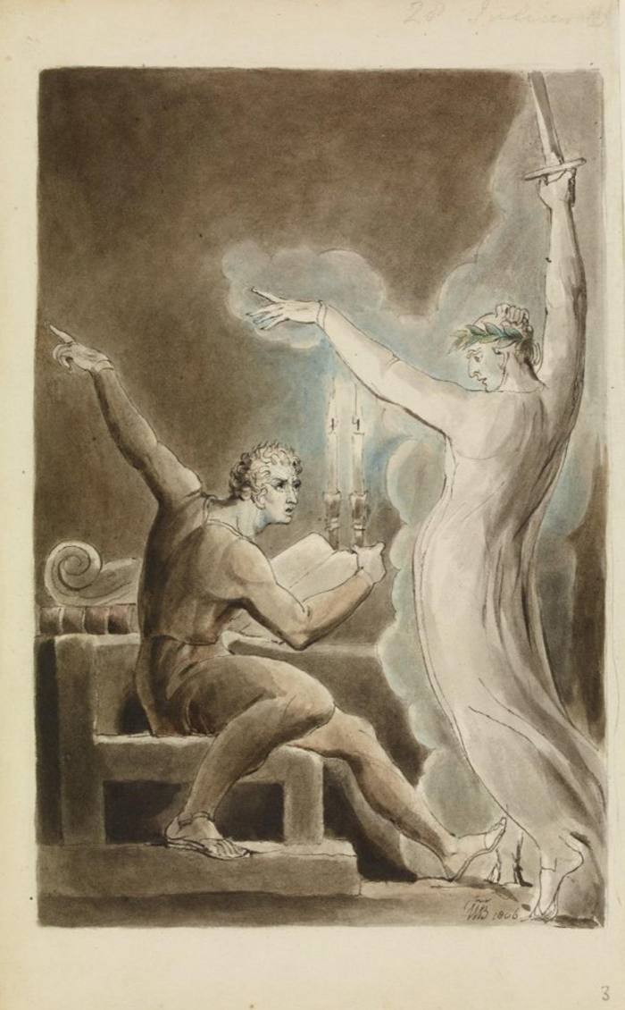 Brutus and Caesar’s Ghost by William Blake