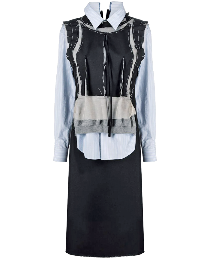 Maison Margiela silk and wool-mix multi-panel dress, £5,405, farfetch.com