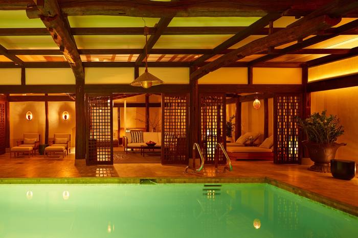 The pool and lounge at The Greenwich Hotel’s Shibui spa