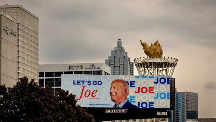 A Joe Biden billboard in Atlanta 