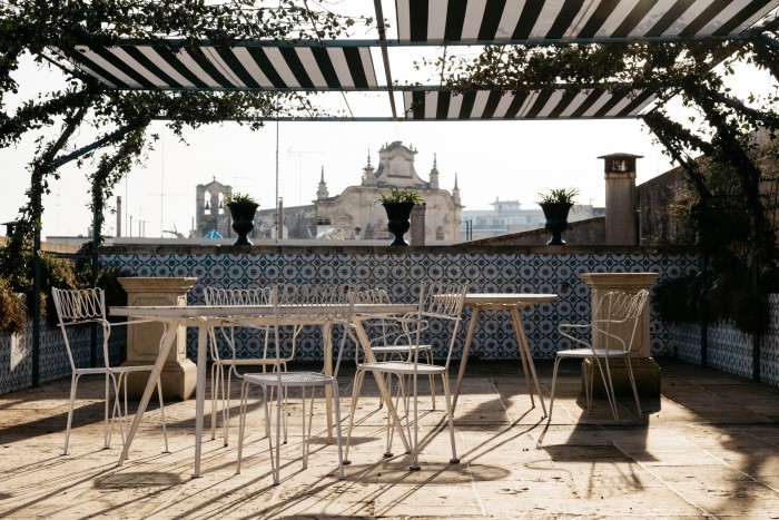 The terrace, with 1940s Gio Ponti outdoor furniture