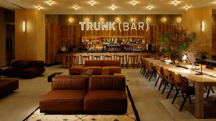 The lounge bar at Trunk Hotel